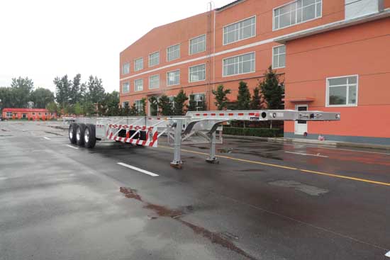 路斯15米35.6吨3轴铝合金集装箱运输半挂车(MBS9409TJZLH)