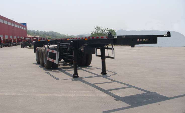 海福龙12.4米34.5吨3轴危险品罐箱骨架运输半挂车(PC9400TWY)