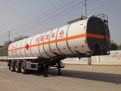 永强11米30吨3轴易燃液体罐式运输半挂车(YQ9400GRYF2)