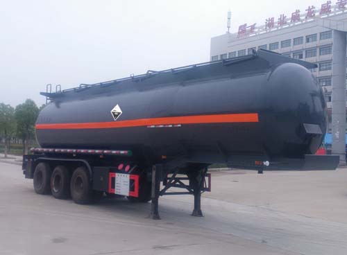 楚飞11米31.8吨3轴腐蚀性物品罐式运输半挂车(CLQ9404GFWB)