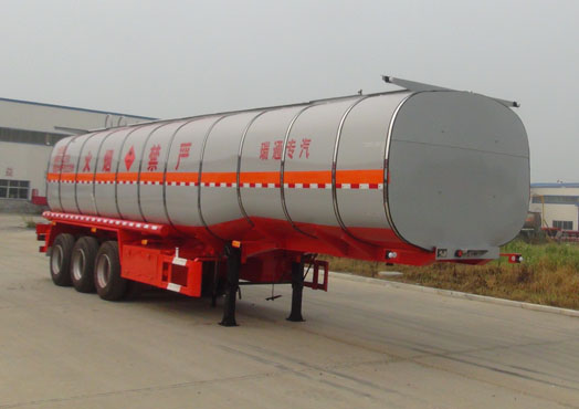 弘瑞通12.4米30.5吨3轴易燃液体罐式运输半挂车(HRT9405GRY)