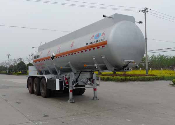 开乐9.8米32.5吨3轴腐蚀性物品罐式运输半挂车(AKL9402GFW)