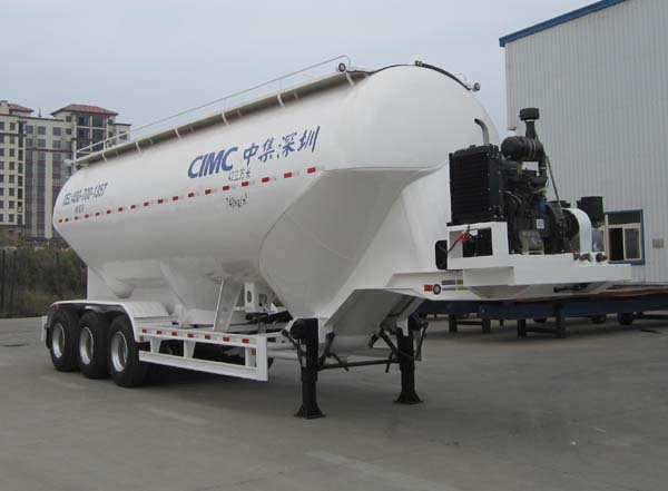中集11.1米31吨3轴中密度粉粒物料运输半挂车(ZJV9400GFLSZA)