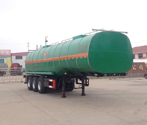 华昌11米30.5吨3轴易燃液体罐式运输半挂车(QDJ9401GRYA)