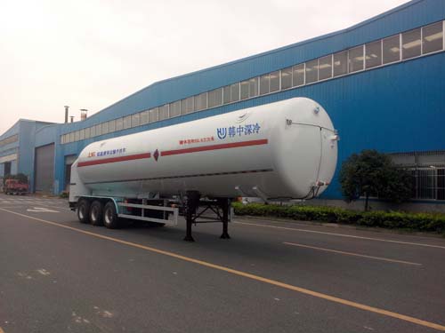 韩中深冷13米22.3吨3轴低温液体运输半挂车(ZHJ9380GDYA)