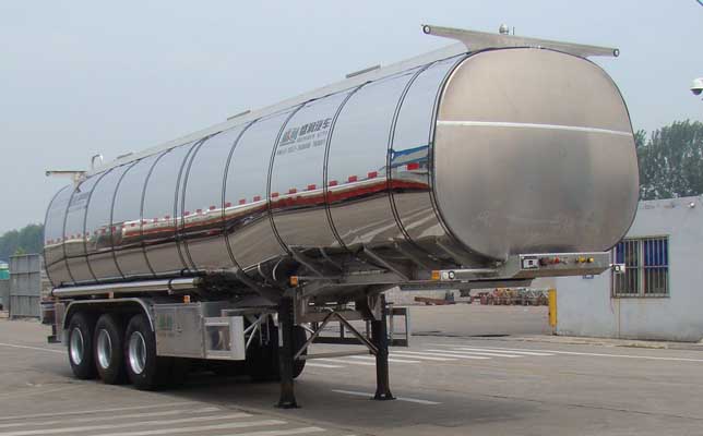 盛润12.2米33吨3轴铝合金液态食品运输半挂车(SKW9401GYSL)