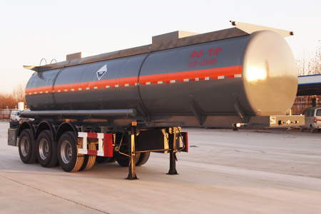 景阳岗9.9米32.2吨3轴腐蚀性物品罐式运输半挂车(SFL9401GFW)