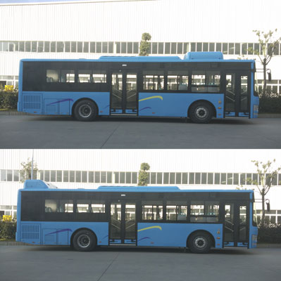 万达WD6125EHEV混合动力城市客车公告图片