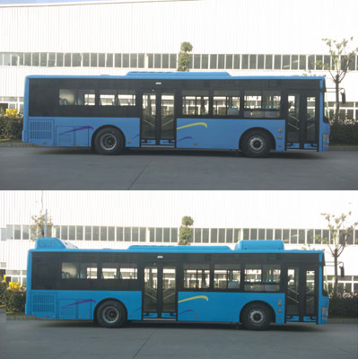 万达WD6125EHEV混合动力城市客车公告图片