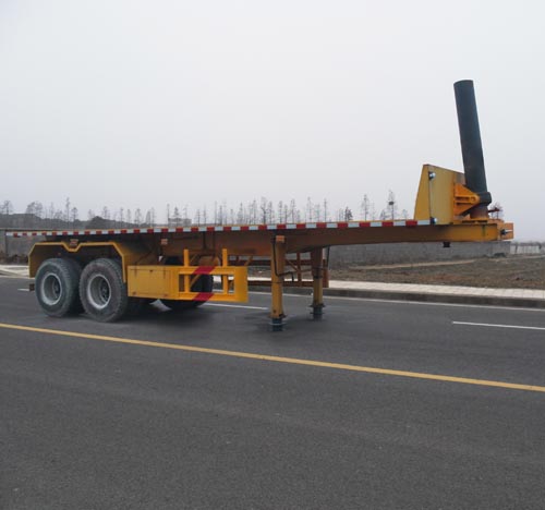 炫虎8.5米29.5吨2轴平板自卸半挂车(DAT9350ZZXP)