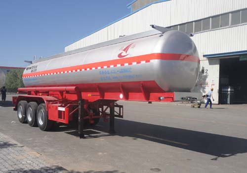 昌骅10米32.5吨3轴腐蚀性物品罐式运输半挂车(HCH9400GFW19)