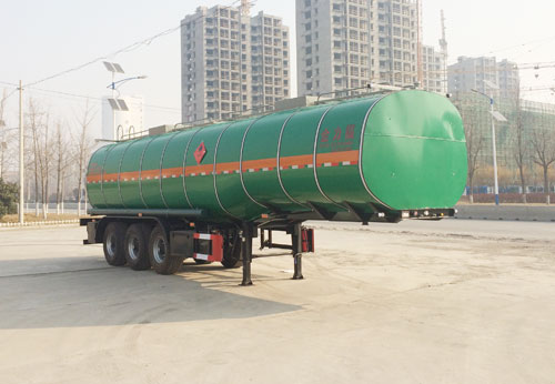 华昌11米32.4吨3轴易燃液体罐式运输半挂车(QDJ9404GRYA)