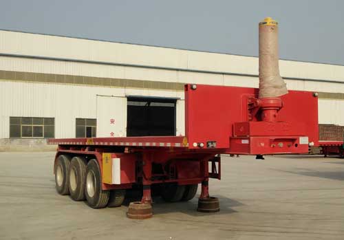 鑫凯达9.5米32.2吨3轴平板自卸半挂车(DLZ9400ZZXP)