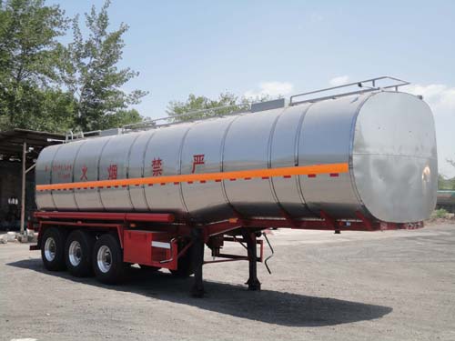 昌骅11.1米30.8吨3轴易燃液体罐式运输半挂车(HCH9401GRYP)