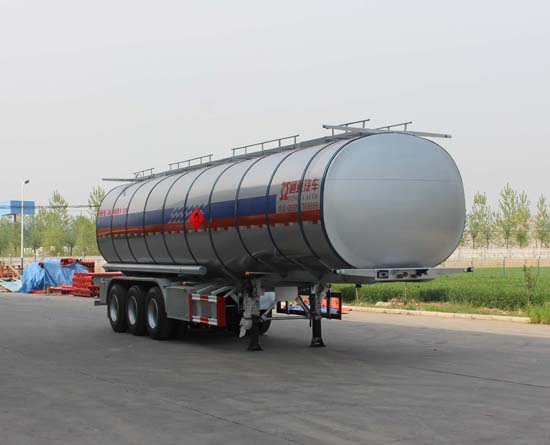 通亚达11.9米29.8吨3轴易燃液体罐式运输半挂车(CTY9403GRYD)