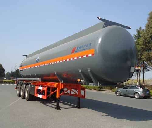 宏宙11.7米33吨3轴腐蚀性物品罐式运输半挂车(HZZ9403GFW)