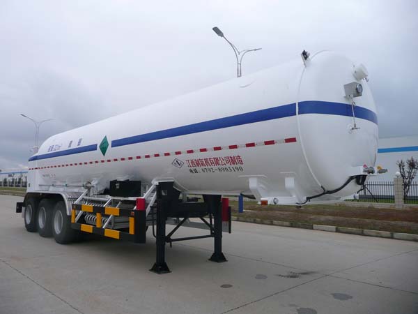 五峰11.5米28.3吨3轴低温液体运输半挂车(JXY9406GDY5)