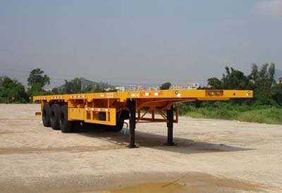 中集12.3米22吨3轴平板半挂车(ZJV9281JP)
