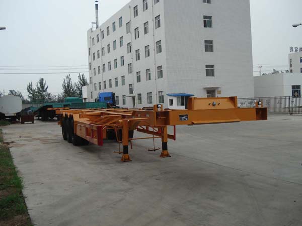 驼山12.5米34.5吨3轴集装箱运输半挂车(WFG9401TJZ)
