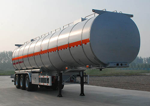 金碧11.9米31.3吨3轴易燃液体罐式运输半挂车(PJQ9401GRYD)