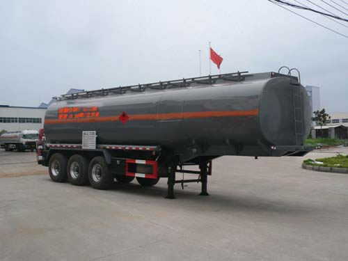 楚飞10.7米32吨3轴易燃液体罐式运输半挂车(CLQ9406GRY)