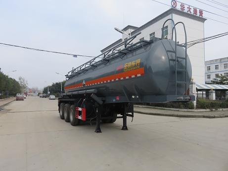 特运9.7米31.7吨3轴腐蚀性物品罐式运输半挂车(DTA9408GFW)