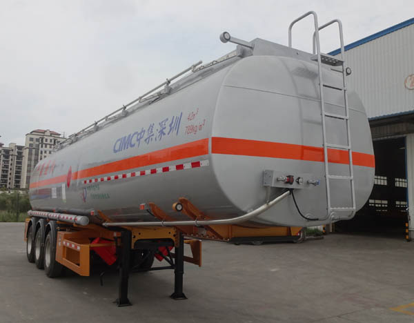 中集11米31.6吨3轴易燃液体罐式运输半挂车(ZJV9408GRYSZA)