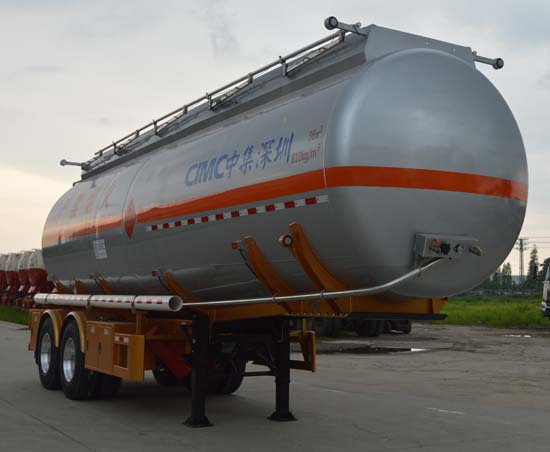 中集9.5米27.8吨2轴易燃液体罐式运输半挂车(ZJV9353GRYSZ)