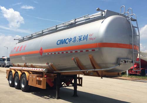 中集11米31.6吨3轴易燃液体罐式运输半挂车(ZJV9409GRYSZA)