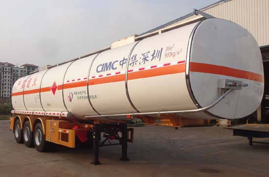 中集11米31吨3轴易燃液体罐式运输半挂车(ZJV9408GRYSZB)