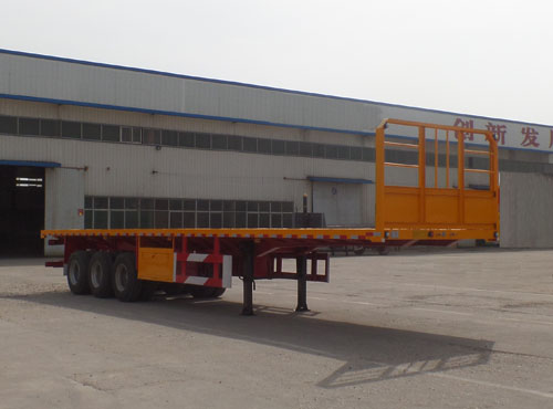 万荣13米34吨3轴平板运输半挂车(CWR9400TPB)