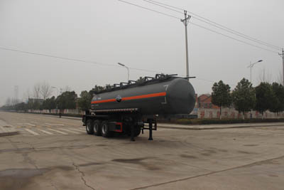 润知星9.9米31.3吨3轴腐蚀性物品罐式运输半挂车(SCS9405GFW)
