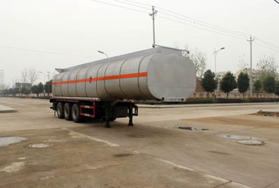 润知星11.2米29.2吨3轴易燃液体罐式运输半挂车(SCS9400GRY)