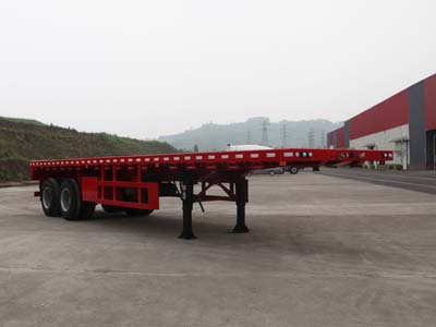通工10米29.5吨2轴平板运输半挂车(TG9350TPB)