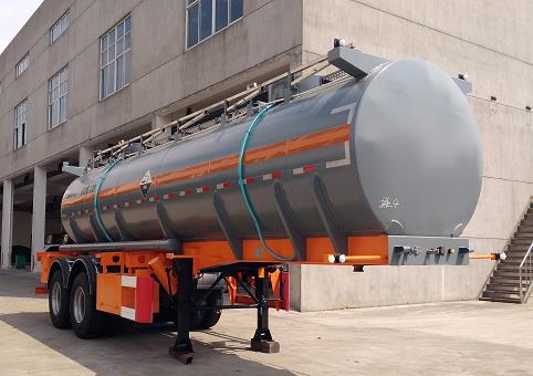锡宇9.3米21.5吨2轴腐蚀性物品罐式运输半挂车(WXQ9290GFW)