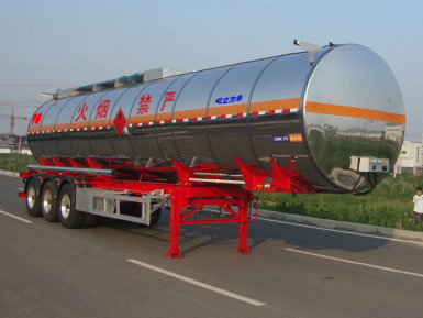 凌宇13米33吨3轴易燃液体罐式运输半挂车(CLY9408GRYL)