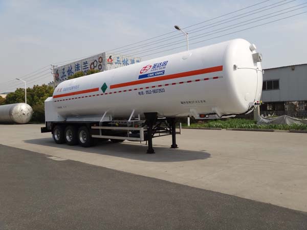圣达因12.6米28.1吨3轴低温液体运输半挂车(SDY9402GDYN)