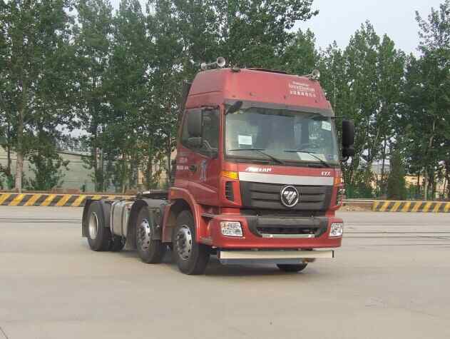 BJ4252SNFKB-XA 欧曼350马力前四后四(小三轴)柴油半挂牵引汽车图片