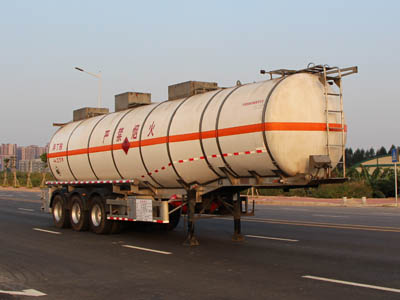 永强12.6米30.5吨3轴易燃液体罐式运输半挂车(YQ9401GRYY2)