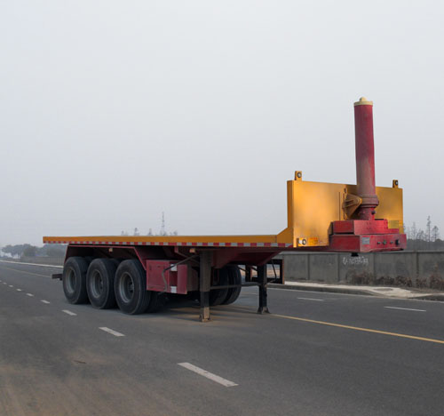 炫虎9米32.7吨3轴平板自卸半挂车(DAT9400ZZXP)