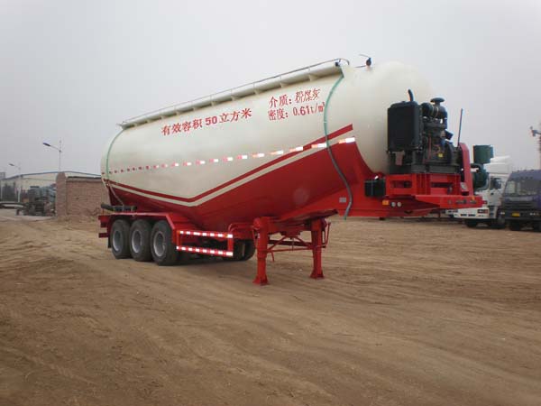 骏通13米30.7吨3轴中密度粉粒物料运输半挂车(JF9407GFL)