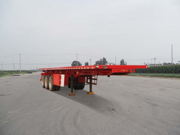 红荷北斗11米33.1吨3轴平板自卸半挂车(SHB9401ZZXP)
