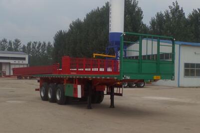 鸿盛业骏13米34吨3轴平板运输半挂车(HSY9400TPB)