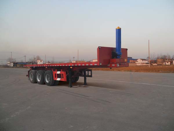 红荷北斗9米32.8吨3轴平板自卸半挂车(SHB9402ZZXP)