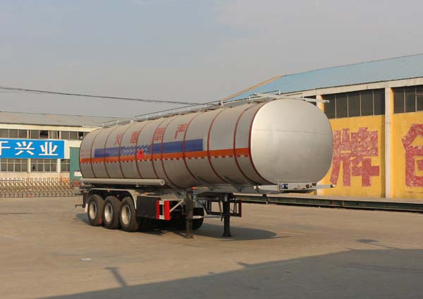 通亚达11米30.9吨3轴易燃液体罐式运输半挂车(CTY9403GRYML)