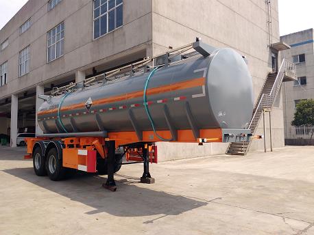 锡宇9.8米26吨2轴腐蚀性物品罐式运输半挂车(WXQ9355GFW)