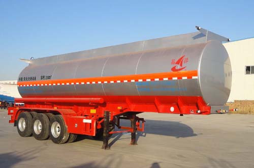 昌骅10.1米33吨3轴腐蚀性物品罐式运输半挂车(HCH9400GFWDY)