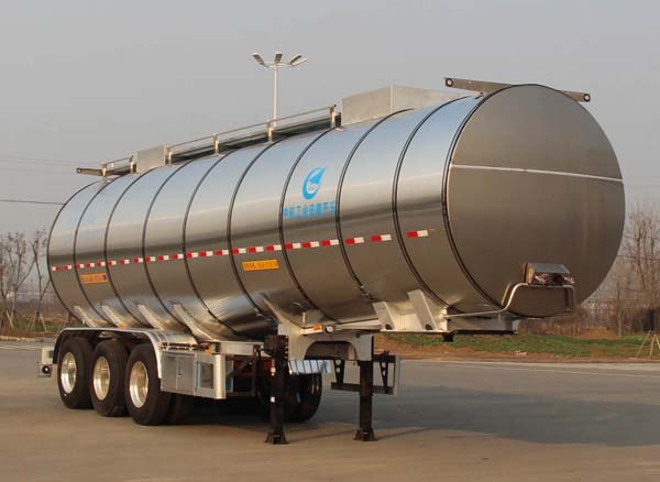 开乐10.6米33.9吨3轴铝合金液态食品运输半挂车(AKL9406GYS)