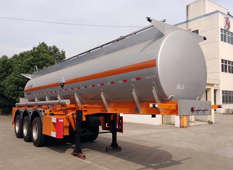 锡宇10.5米25吨3轴腐蚀性物品罐式运输半挂车(WXQ9352GFW)
