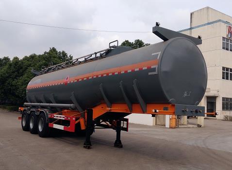 锡宇10.5米25吨3轴易燃液体罐式运输半挂车(WXQ9351GRY)